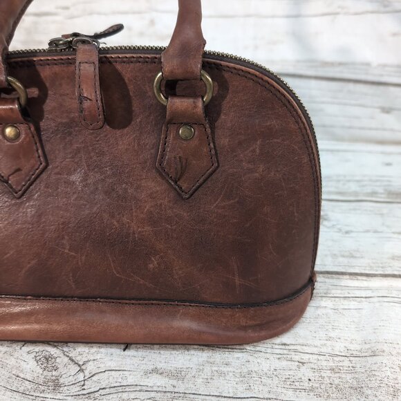 I Medici Firenze Brown Leather Satchel Handbag Women’s Small - Picture 3 of 13